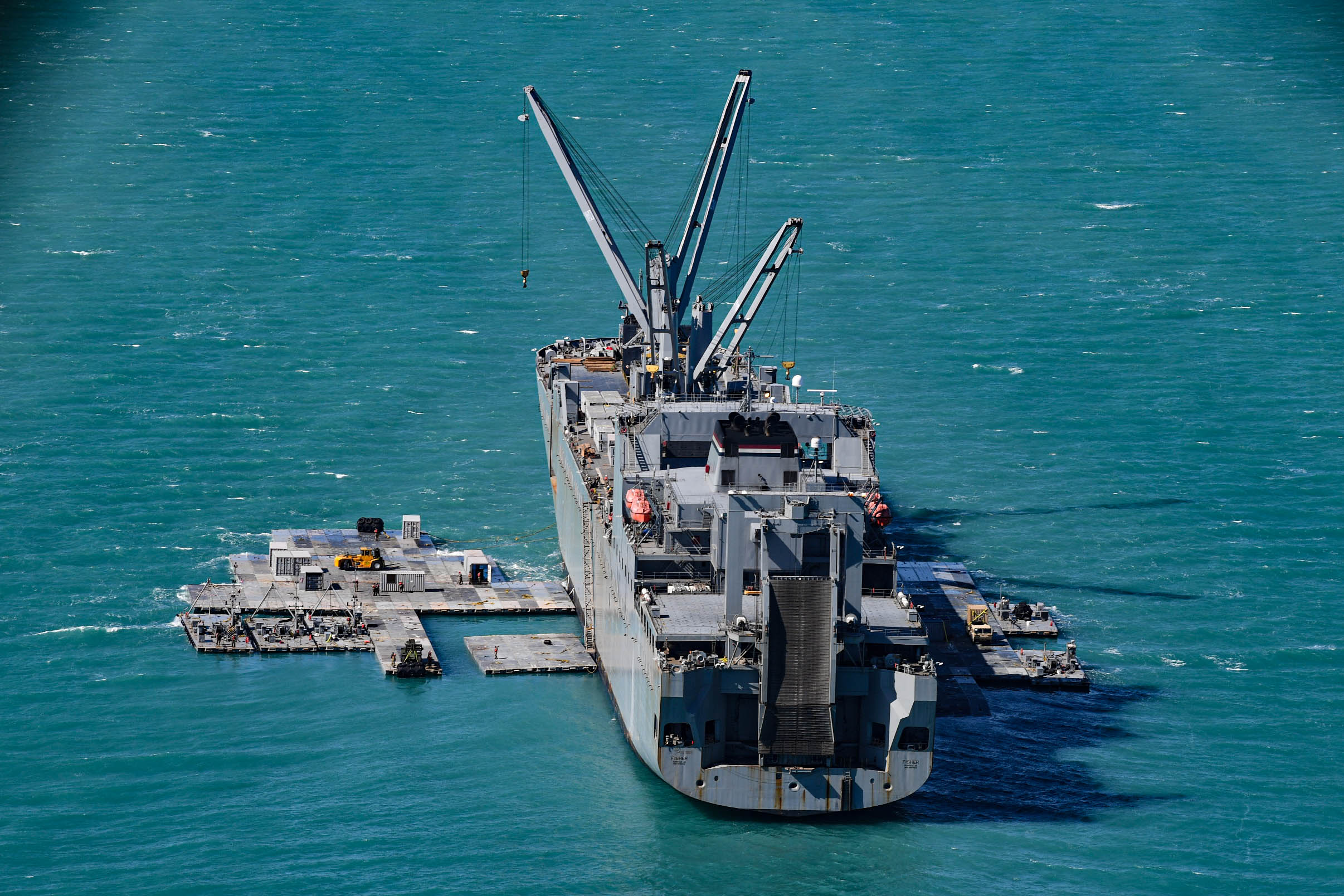 Joint logistics over-the-shore sealift aerial operations